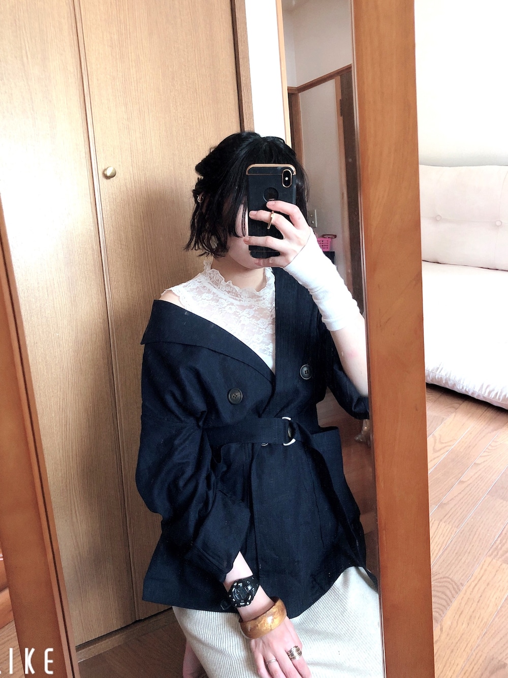 「オトナカジュアル、シンプルコーデ、プチプラコーデ、w closet」｜「w closetのアイテム（Tシャツ/カットソー、ホワイト系）」を使った、momoさん（レディース・157cm）の夏コーディネートの1枚目の写真