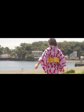 「撮影」｜「アイテム（浴衣）」を使った、momoさん（レディース・157cm）の夏コーディネート