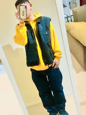 「northface」｜「アイテム（スウェット）」を使った、mikkun_8888さん（メンズ・167cm）の春コーディネート