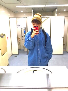 「TOMMY HILFIGER（トミーヒルフィガー）のアイテム（デニムジャケット）」を使った、HAMAさん（メンズ・172cm）の秋コーディネート