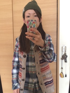 「アイテム（ダウンベスト、その他）」を使った、たぁょさん（レディース・154cm）の冬コーディネート