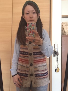 「アイテム（ダウンベスト、その他）」を使った、たぁょさん（レディース・154cm）の冬コーディネート