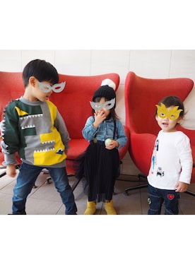 「FENDI（フェンディ）のアイテム」を使った、t.m.kさん（キッズ・90cm）の冬コーディネート