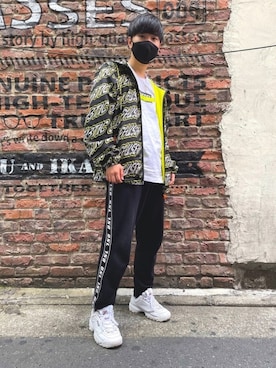 「DIESEL（ディーゼル）のアイテム（ナイロンジャケット）」を使った、KAZUKIさん（メンズ・175cm）の春コーディネート