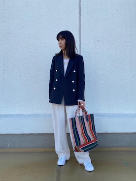 「UNITED ARROWS（ユナイテッドアローズ）のアイテム（オールインワン・サロペット）」を使った、Mana Hashimotoさん（レディース・158cm）の冬コーディネート