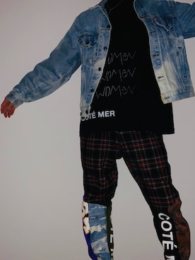 「COTE MER （コートメール）のアイテム（パンツ）」を使った、koyaさん（メンズ・168cm）の秋コーディネート