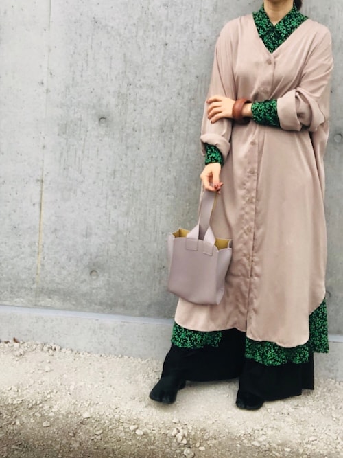 ボブ Une Mansionのシャツワンピースを使ったコーディネート Wear