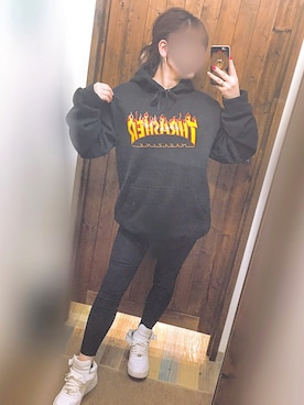 「アイテム（シューズ）」を使った、m a y a .さん（レディース・153cm）の秋コーディネート