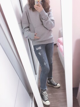 「MICKEYTシャツ」｜@STPH77 Mickeyさん（レディース・160cm）の秋コーディネート