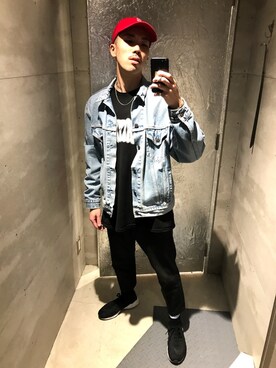 「ドラフトリーバイス」｜「アイテム（デニムジャケット）」を使った、熊谷さん（メンズ・173cm）の冬コーディネート