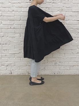 「PUAL CE CIN（ピュアルセシン）のアイテム（チュニック）」を使った、nakataさん（レディース・153cm）の春コーディネート