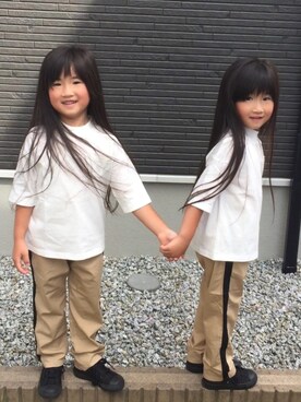 「コンバース」｜Lili❤︎Reiさん（キッズ・110cm）の夏コーディネート
