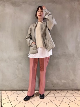 「FIVEBROTHER（ファイブブラザー）のアイテム」を使った、大隅さん（レディース・158cm）の冬コーディネート