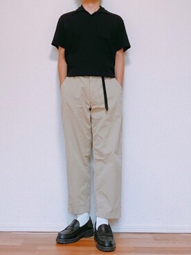 「Lui's（ルイス）のナローベルト（ベルト）」を使った、ゆーさん（メンズ・165cm）の夏コーディネート