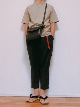 「Lui's（ルイス）のナローベルト（ベルト）」を使った、ゆーさん（メンズ・165cm）の夏コーディネート