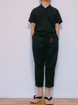 「Lui's（ルイス）のナローベルト（ベルト）」を使った、ゆーさん（メンズ・165cm）の秋コーディネート