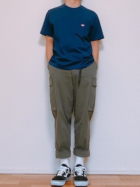 「Lui's（ルイス）のナローベルト（ベルト）」を使った、ゆーさん（メンズ・165cm）の秋コーディネート