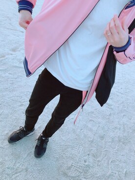 Zara ザラ のma 1 ピンク系 を使ったメンズ人気ファッションコーディネート Wear