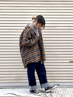 「TEXTURE WE MADE（テクスチャーウィーメイド）のアイテム」を使った、yamawakiさん（レディース・164cm）の冬コーディネート