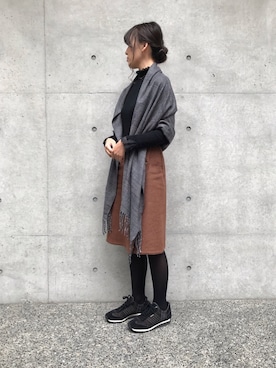 「Te chichi（テチチ）のアイテム」を使った、HAさん（レディース・160cm）の冬コーディネート