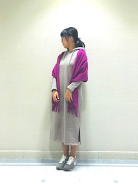 「アイテム（ストール/ショール）」を使った、HAさん（レディース・160cm）の秋コーディネート