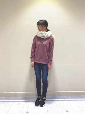 「アイテム（ストール/ショール）」を使った、HAさん（レディース・160cm）の冬コーディネート