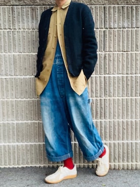 「レタードカーディガン」｜Patoさん（メンズ・165cm）の冬コーディネート
