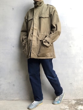 「m47」｜「アイテム（ミリタリージャケット）」を使った、Patoさん（メンズ・166cm）の春コーディネート