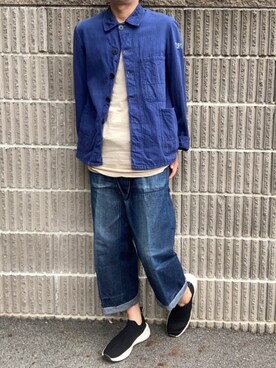 「ZARA（ザラ）のアイテム（スリッポン）」を使った、Patoさん（メンズ・165cm）の春コーディネート