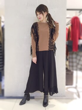 OSMOSISルミネ立川さん(レディース・161cm)の冬コーディネート