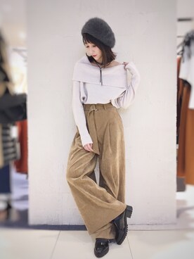 OSMOSISルミネ立川さん(レディース・161cm)の冬コーディネート