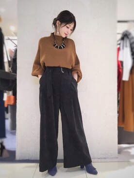 OSMOSISルミネ立川さん（レディース・161cm）の冬コーディネート