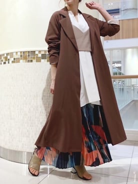 「OSMOSIS（オズモーシス）のアイテム（その他アウター）」を使った、OSMOSISルミネ立川さん（レディース・162cm）の春コーディネート