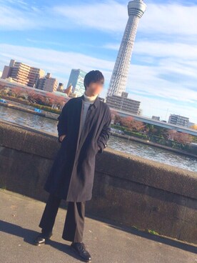 「Dr. Martens（ドクターマーチン）のDR.MARTENS / ドクターマーチン : WINGTIP BROGUE #（ドレスシューズ）」を使った、kaitoさん（メンズ・185cm）の冬コーディネート