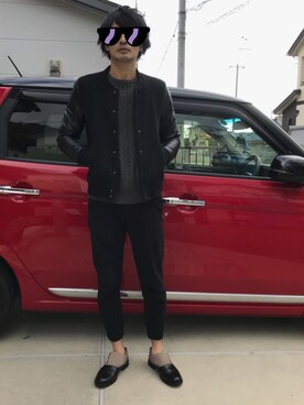 「L.H.P（エルエイチピー）のアイテム（スタジャン）」を使った、BJCさん（メンズ・177cm）の秋コーディネート