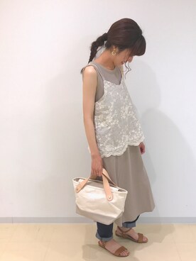 「Lattice（Lattice）のアイテム（アクセサリー）」を使った、あゆこさん（レディース・157cm）の春コーディネート
