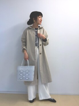 「マリン」｜「アイテム（その他アウター）」を使った、あゆこさん（レディース・157cm）の春コーディネート