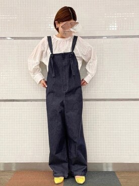 「テチチ(Te chichi)」｜「アイテム（サロペット/オーバーオール）」を使った、AKIRAさん（レディース・158cm）の春コーディネート