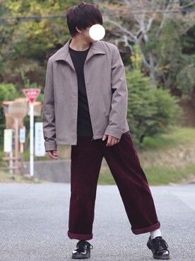 「アイテム（ブルゾン）」を使った、TAKUMi*さん（メンズ・163cm・10代）の秋コーディネート