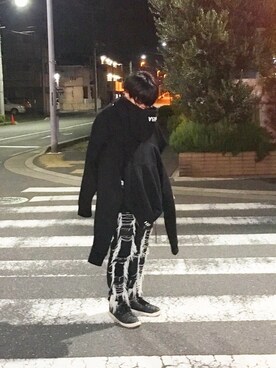 「hba」｜悪鬼さん（メンズ・173cm）の冬コーディネート