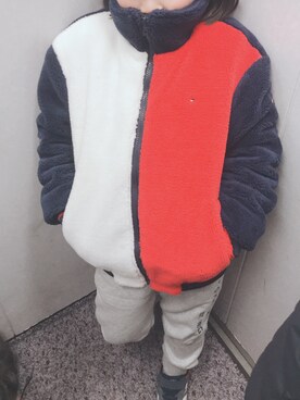「TOMMY HILFIGER（トミーヒルフィガー）のアイテム（ブルゾン）」を使った、ぽんちゃんさん（レディース・155cm）の冬コーディネート