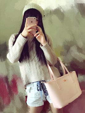 「Ted Baker（テッドベーカー）のアイテム（バッグ）」を使った、Yurietty さん（レディース・155cm）の春コーディネート