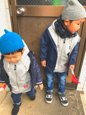 「next（next）のアイテム（ダウンジャケット/コート）」を使った、hami☆さん（キッズ・110cm）の冬コーディネート