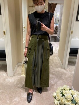 「CLANE（クラネ）のアイテム（スカート）」を使った、ike_lemageさん（レディース・164cm）の秋コーディネート