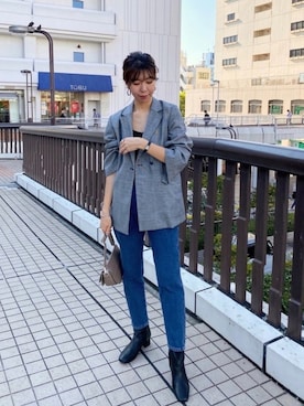 「チェック柄に恋してる」｜「アイテム（キャミソール）」を使った、ike_lemageさん（レディース・164cm）の秋コーディネート