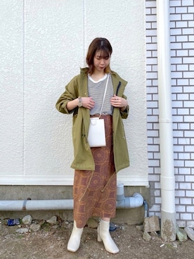 「CAPRICIEUX LE'MAGE（カプリシューレマージュ）のアイテム（モッズコート）」を使った、ike_lemageさん（レディース・164cm）の春コーディネート