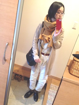 「NATURE（ナチュール）のアイテム」を使った、memeさん（レディース・159cm）の冬コーディネート