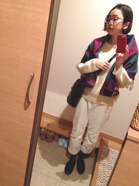 「NATURE（ナチュール）のアイテム」を使った、memeさん（レディース・159cm）の冬コーディネート