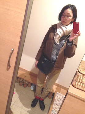 「NATURE（ナチュール）のアイテム」を使った、memeさん（レディース・159cm）の冬コーディネート