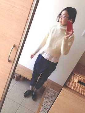 「NATURE（ナチュール）のアイテム」を使った、memeさん（レディース・159cm）の冬コーディネート